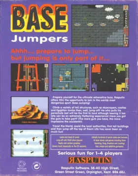 Base Jumpers box cover back